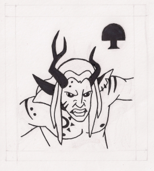 A good piece of artwork with some problems- layout lines were left and it wasn't quite scalable.